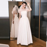 French Light Wedding Bridal Maid Mori Went Out Yarn With A Yarn Of The Yarn-Snative Engagement Beautiful Princess Style Sweet Dress Dress Dress HZ0517
