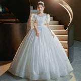 Main Wedding Dress 2025 New Bridal Court Princess Style Small Luxury Wedding Dress Tail HZ0517