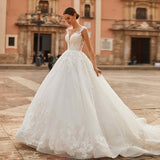Wedding Dress Long Tailing 2026 Spring New White Thin Bride Marriage Simple Tail Wedding Dress HZ0517