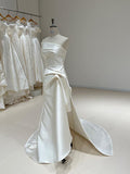 French Simple Ass Fishtail Type Open Tail Small Tail Outdoor Lawn Light Wedding Registration Dress HZ0517
