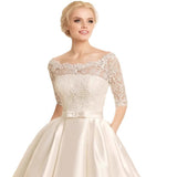 Wedding Dress 2026 Spring New Long-Sleeved Bare Back Lace A-Word Drag Outdoor Wedding Dress HZ0517