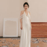Light Wedding Dress French 2026 New Simple Mori Travel Photography Bride Wedding Welcome Yarn Dress Dress Dress Woman HZ0517
