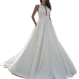 Wedding Dress Big Tail 2025 New Bride White Atmosphere Court Style Wedding Dress HZ0517