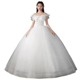 French Wedding Dress Bride 2025 New Simple Retro Shoulder Super Fairy Small Thin Large Size Wedding Dress F87 HZ0517