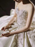The Main Wedding Dress Of The Vertinium 2025 New Bridal Small Senior Sense French Heavy Industry Luxury Tail Yarn HZ0517