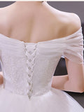 Main Wedding Dress 2026 New Bride Shoulder Senior French Court Princess Simple Go Out Light Yarn HZ0517