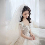 French At-Fugitive Princess Wedding Dress 2026 New Bride's Main Yarn Small Shen High-Quality Luxury Tail HZ0517