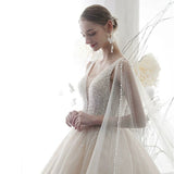 Wedding Dress 2026 New Bridal Temperament Sen System Tail Wedding Dress French Heavy Industry Double Shawl Main Wedding Dress HZ0517