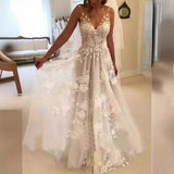 Wedding Dress 2026 New Shoulder Deep V-Neck Slimming Lace Sexy Bag Shoulder Tail Wedding Dress HZ0517