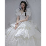 Heavy Industry Master Wedding Bride 2026 New At-Fugitive Princess Ding Noodles Grand Luxury Heavy Industry French Photography Wedding HZ0517