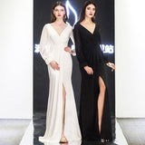 Dress Women's Banquet Evening Dress 2025 New Slim Red Temperament Host Dress Simple And Generous HZ0517