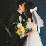 One-Word Shoulder Simple Light Wedding Dress 2025 New Lawn Sen System Wedding Super Fairy Travel To Welcome The Gown HZ0517