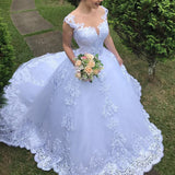 2026 New Bride Wedding Shoulder Lace Retro Court Wedding Dress HZ0517