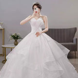 Main Wedding Dress 2025 New Bridal Bosom Champagne French High-End Sense Simple Retro Yarn Light HZ0517