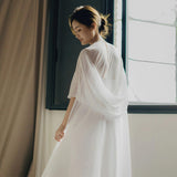 French Light Wedding Temperament Sen Series Super Fairy Out Yarn Wedding Wedding Dress Simple White Certificate Registration Dress HZ0517