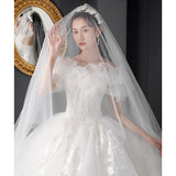 Wedding Dress 2026 New Bride Go Out Yarn Main Yarn French Style Simple Small Size Wedding Dress F91 HZ0517