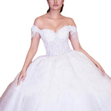 Temperament Wedding Dress Shoulder Lace 2026 New Elegant Tulle Bridal Wedding Dress Sweet Princess Wedding Dress HZ0517
