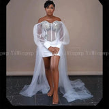 Wedding Dress Sexy Bare Back Nail Lace Fishtail Bride Wedding Welcome Peng Peng Skirt Dress HZ0517