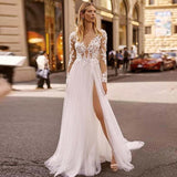 New Wedding Lace Long-Sleeved Banquet Evening Dress Ebay Lace Wedding Dress Water Lace HZ0517