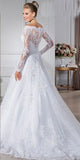 A-Word Shoulder A Word Neatly Long-Sleeved Wedding Wedding Bridal Banquet Modest 2026 New Wedding Dress HZ0517