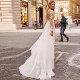 New Wedding Lace Long-Sleeved Banquet Evening Dress Ebay Lace Wedding Dress Water Lace HZ0517