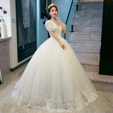 French Main Wedding Dress Girl Small Man 2025 New Bride Shoulder-To-Shoulder Light Yarn Simple Syarn Xia HZ0517