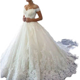 Large-Size Drag-Tailed Wedding Dress 2026 New White Wedding Dress For Pregnant Women HZ0517