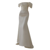 A Toasting Female Bride's Wedding Temperament Mage Elegant Evening Dress Light Luxury Niche Performance Corset Dress HZ0517