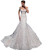 2026 New Temperament Shoulder Bride Slim Thin Tail Wedding Wedding Simple Tail Fishtail Wedding Dress HZ0517