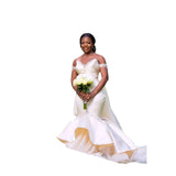 Fishtail Wedding Dress 2026 Simple Thin Mermaid Mid-Rise Court Stern White Tailing Dress HZ0517