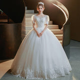 One-Word Shoulder Simple Main Wedding Dress 2025 New Temperament White Light Wedding Dress Mori Dream Little Bridal Wedding Dress HZ0517