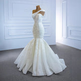 Spring Fishtail Wedding Dress Fishtail 2026 New Bride Wedding Shoulder Out Thin Temperament Ceremony Yarn HZ0517