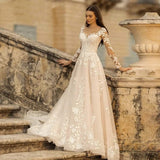 Deep V-Tailed Wedding Dress Long Sleeves In The Spring Of 2026 New Tug-Tail Slim Slim Sexy Simple Travel Shot HZ0517