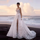 Film Studio Photo Theme Clothing New Photography Dress Light Yarn Couple Lace Seaside Fishtail Sling Wedding Dress HZ0517