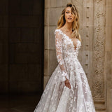 Wedding Dress 2026 New New Dress Sexy Lace Long-Sleeved Dress Evening Dress HZ0517