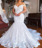 Wedding Dress 2026 Spring New Shoulder Wedding Dress With Water-Soluble Lace Tail Wedding Dress HZ0517