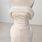 French One-Shoulder Dingy Wedding Bride 2026 New Fishtail Dress Barrier-Free Luxury Travel Photography High-End Outing HZ0517