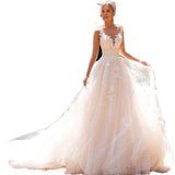 Light Wedding Dress 2026 New Temperament Shoulder Deep V-Necked Lace Elegant Body-Tailed Bridal Wedding Dress HZ0517