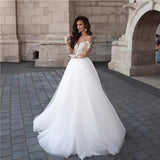 Wedding Dress 2026 New Small Tail Lace Showing Lanky Long Sleeve U Collar Retro Bare Back Wedding Dress HZ0517