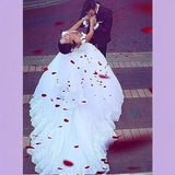 New Bridal Wedding Dress Deep V Sexy Small Tail Wedding Dress Engagement Photo Wedding Dress HZ0517