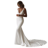 Sexy Deep V Bareback Mermaid Evening Dress Small Tail Formal Prom Party Dress HZ0517