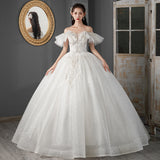 Wedding Dress 2025 New Bridal Brae Elegant Tug-Tail Thin Simple Generous Wedding Yarn Series Light Wedding Dress HZ0517