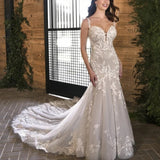 White Slings With Waist Fishtail Wedding Dress Showing Thin Body Sexy Banquet Evening Dress HZ0517