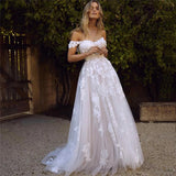 Lace Defection Wedding Dress 2026 New Female Sweetie Side-Back Princess Bridal Party Shoulder Wedding Dress HZ0517