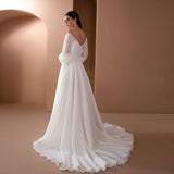 2026 Wedding Dress Women's Ebay New One-Word Collar Dress Body Solid Color Long Dress HZ0517
