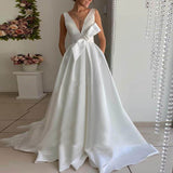 Wish New Dingy Wedding Dress Sexy V Collar Leak HZ0517