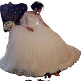 2026 Spring New Temperament Generous Main Wedding Dress Word Shoulder Lace Sexy Wedding Dress Dress HZ0517