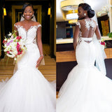2026 New Fishtail Light Wedding Temperament Waist One-Word Shoulder Repair Simple European Style Wedding Dress HZ0517
