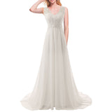 2026 Bride Beach Wedding Lace A-Type Bridal Dress New Fashion Renovable Atmosphere HZ0517