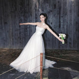 French High-End Feel Breast Light Wedding Dress Korean Version Of The Bride Go Out To Yarn Welcome Dress 2025 New Wedding Dress HZ0517